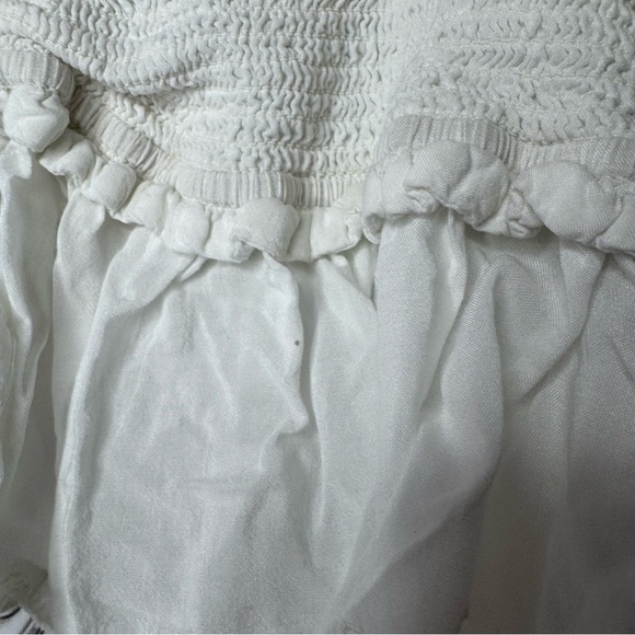 Wilfred top crop ruffle frilly bralette style white cream stretchy boho flowy - Picture 4 of 6